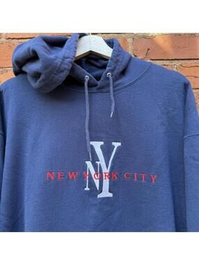 Vintage New York City spell out hoodie 90s/00s XL